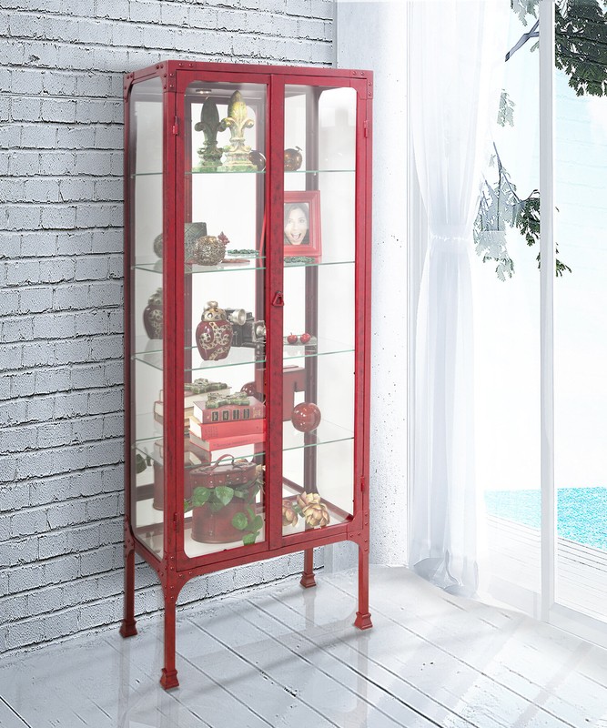 Whittlesey 28'' Wide Mirrored Back Curio Cabinet with Lighting
