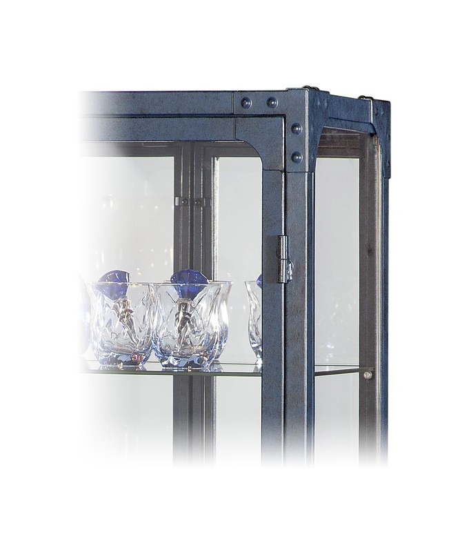 Whittlesey 28'' Wide Mirrored Back Curio Cabinet with Lighting