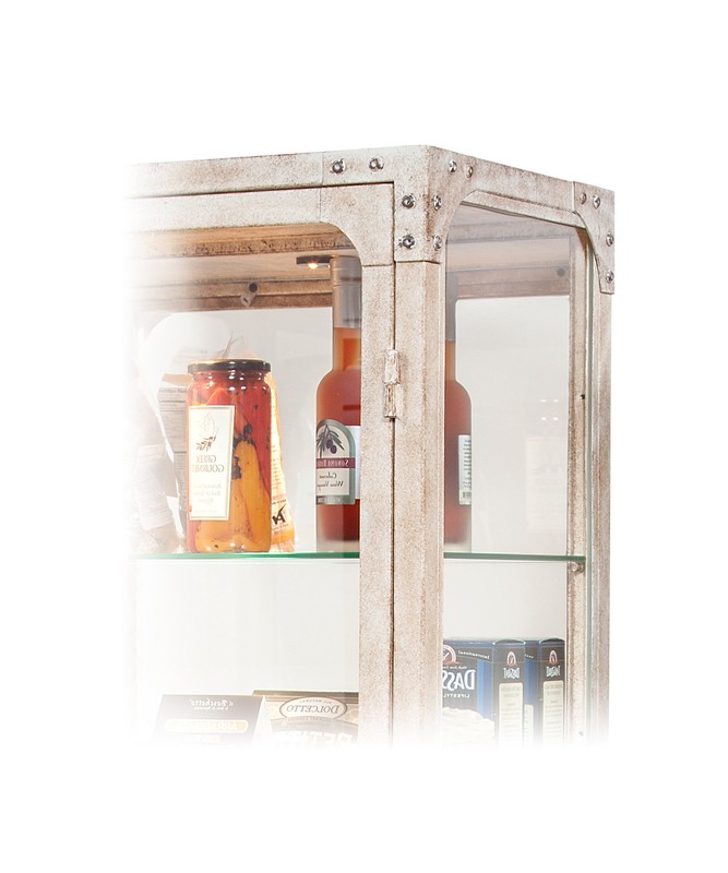 Whittlesey 28'' Wide Mirrored Back Curio Cabinet with Lighting