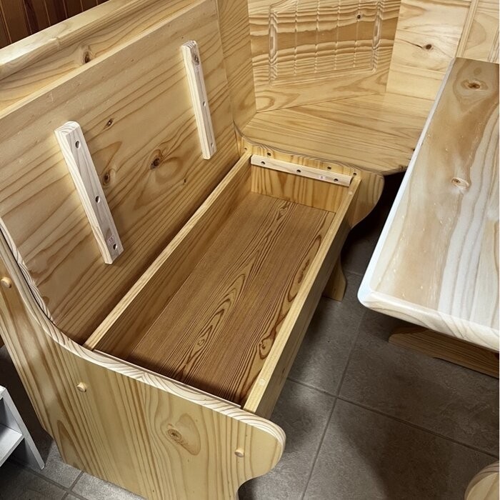 Wiens Pine Solid Wood Breakfast Nook Dining Set