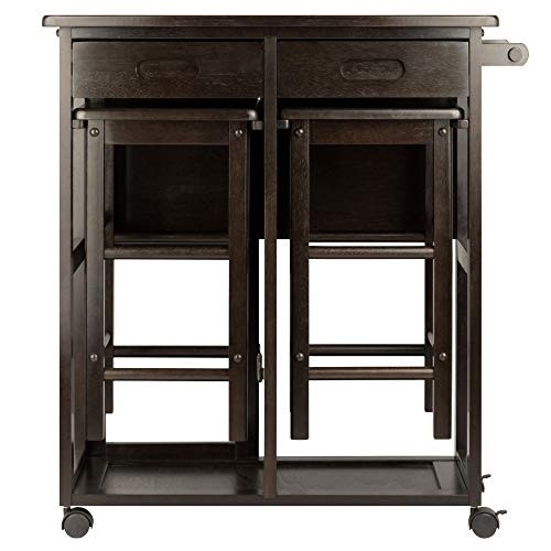 Winsome Suzanne 3-PC Set Space Saver Kitchen, Coffee Finish