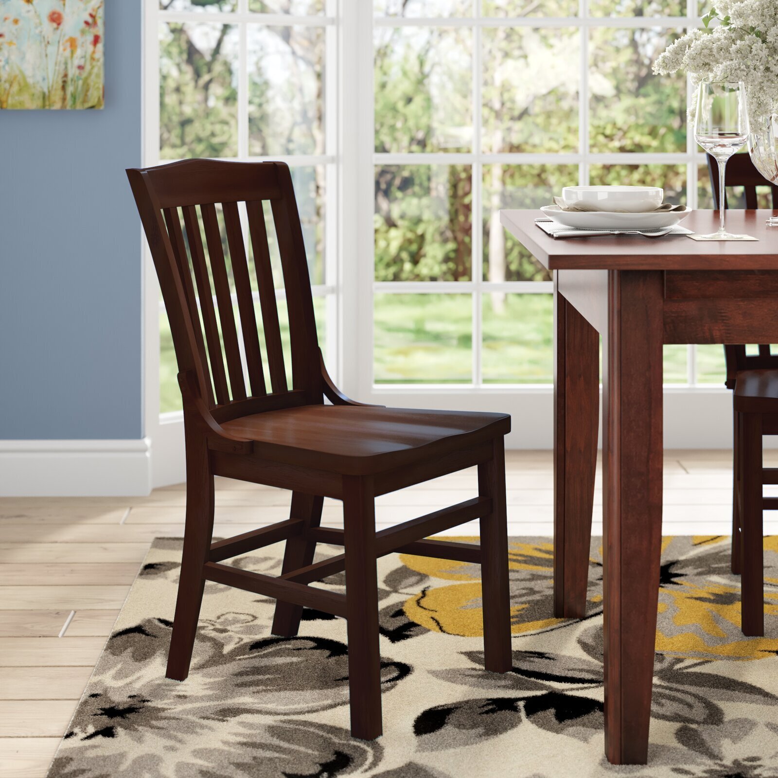 Wooden heavy duty dining chair
