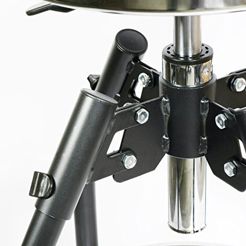 WORKPRO Heavy Duty Adjustable Hydraulic Shop Stool, Black