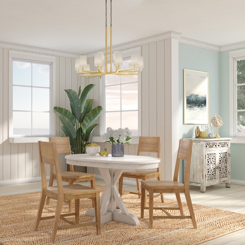 Yarra 47'' Pine Solid Wood Pedestal Dining Table