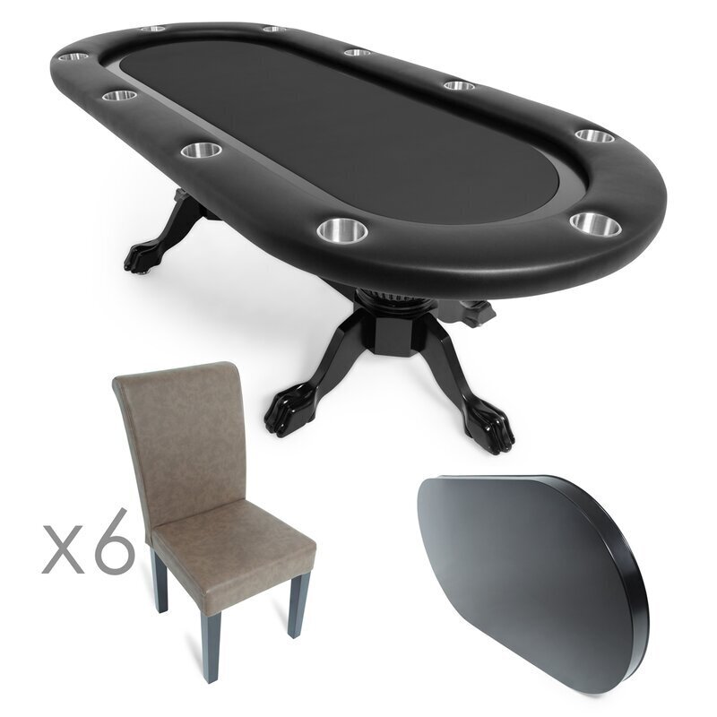 10 Player Racetrack Poker Table With Chairs
