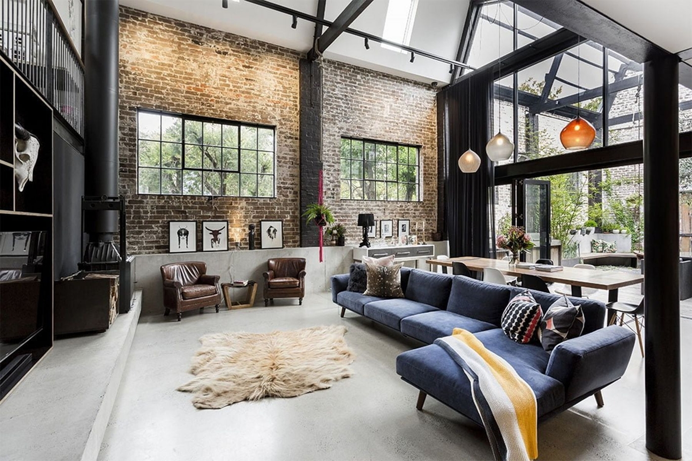 33 Interesting Industrial Living Room Ideas - Foter