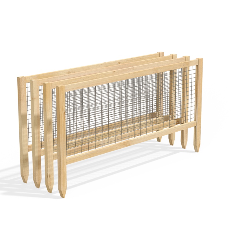 2 ft. H x 4 ft. W Critter Guard Garden Wood Fence Panel