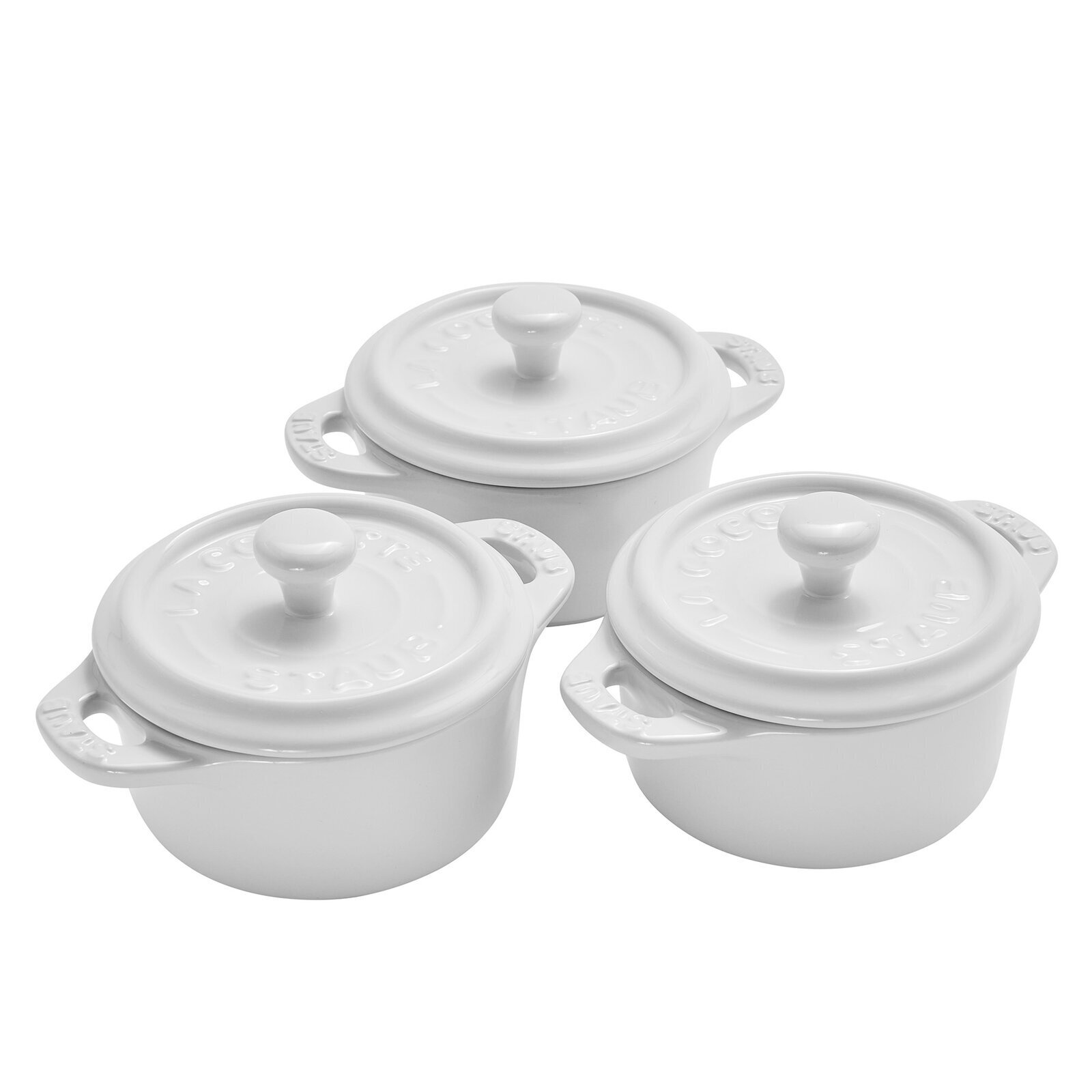 3 piece White Enamel Cookware Set
