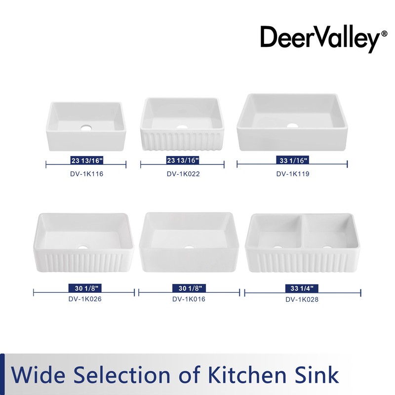 30" L x 18" W Farmhouse Kitchen Sink with Sink Grid and Basket Strainer