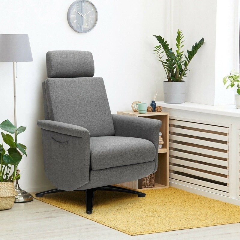 32.5'' Wide Manual Swivel Recliner with Massager