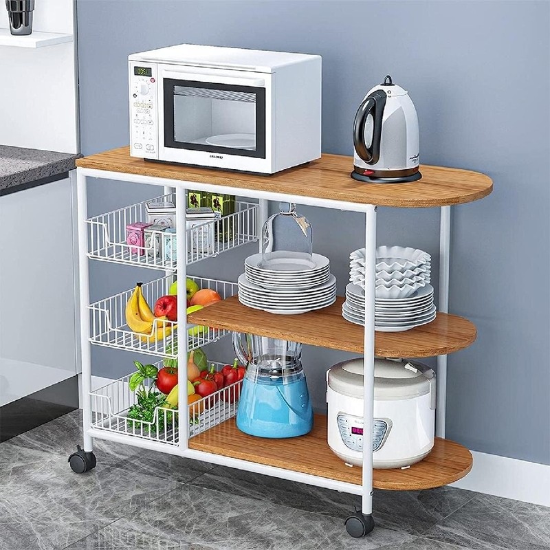 32.7'' Steel Standard Baker's Rack with Microwave Compatibility
