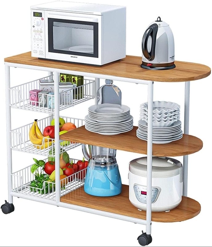 32.7'' Steel Standard Baker's Rack with Microwave Compatibility