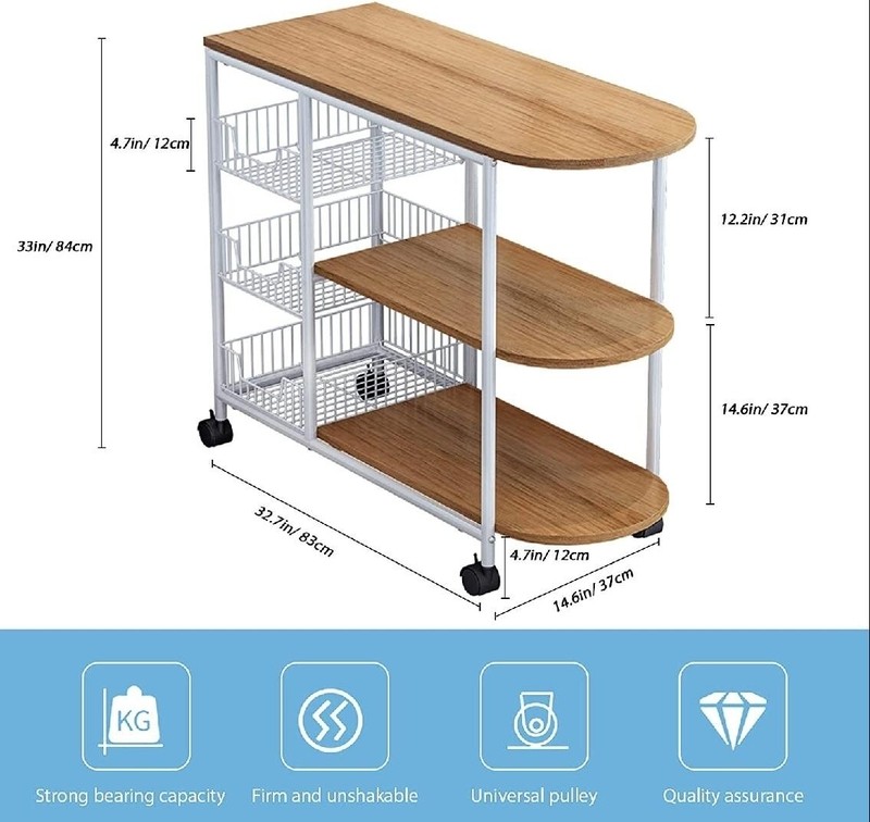 32.7'' Steel Standard Baker's Rack with Microwave Compatibility