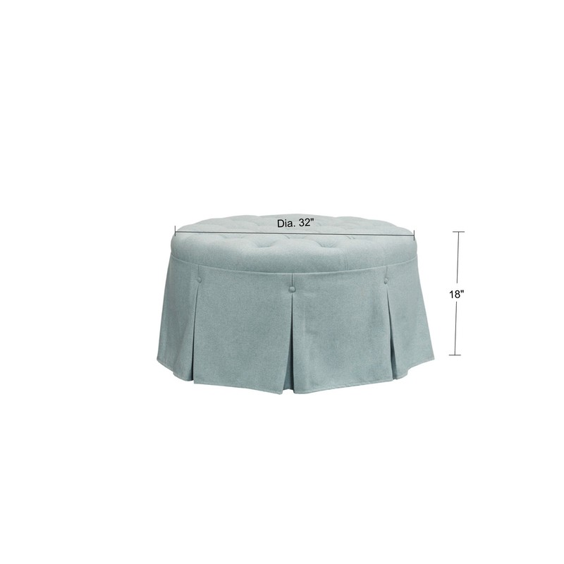 32'' Wide Tufted Round Cocktail Ottoman