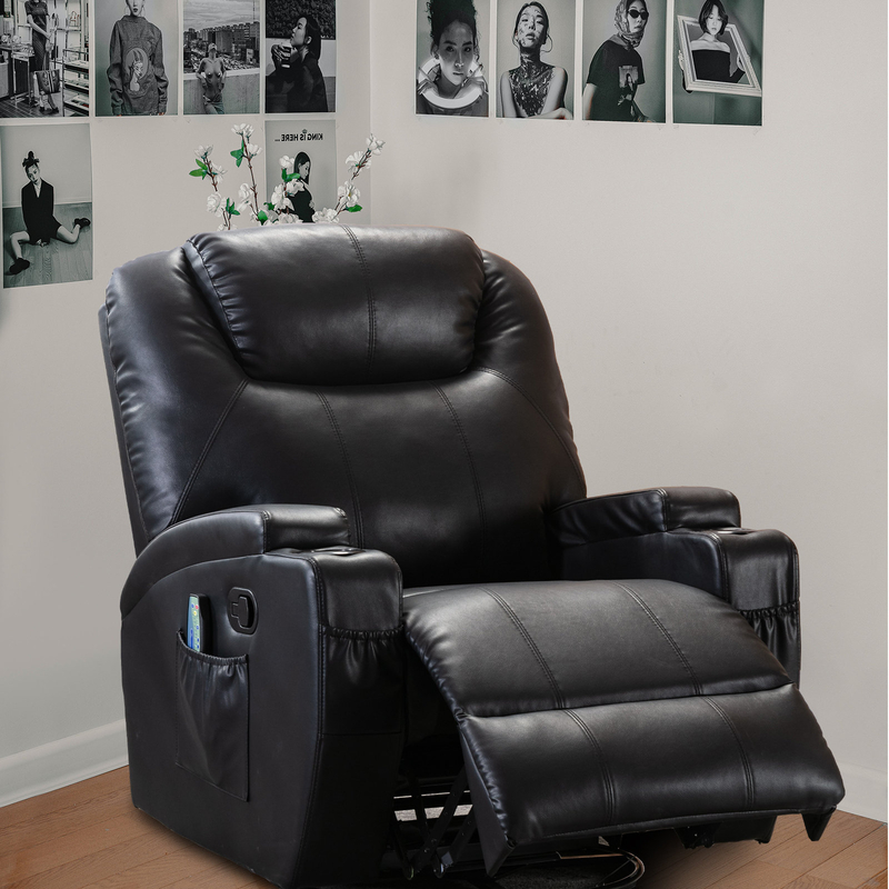 33.9'' Wide Manual Swivel Standard Recliner with Massager