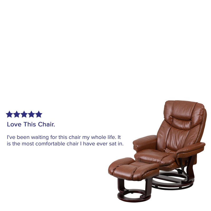 33'' Wide Manual Swivel Standard Recliner with Ottoman