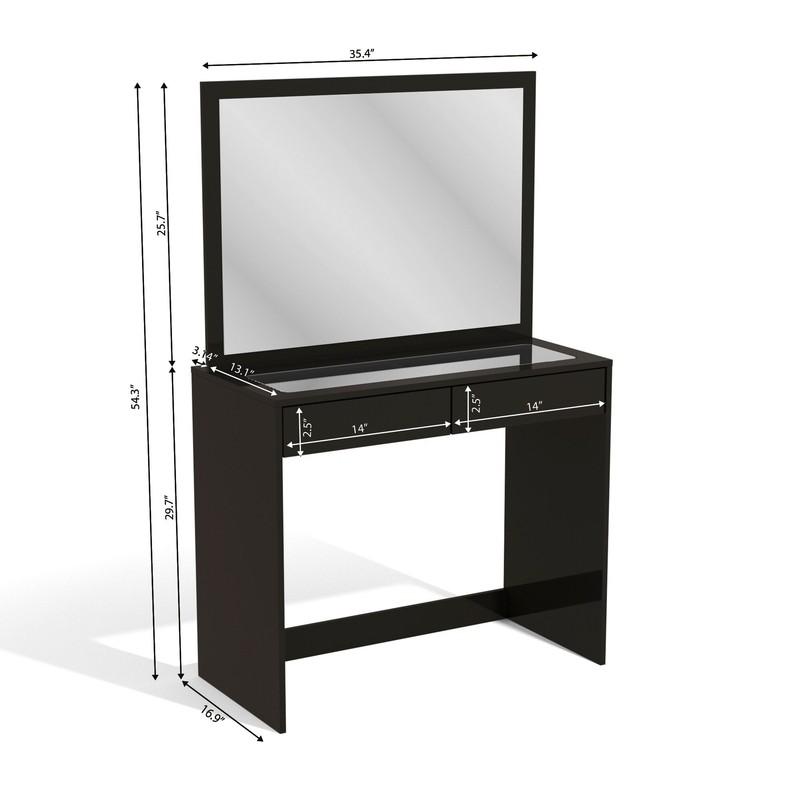 35.43'' Wide Vanity with Mirror