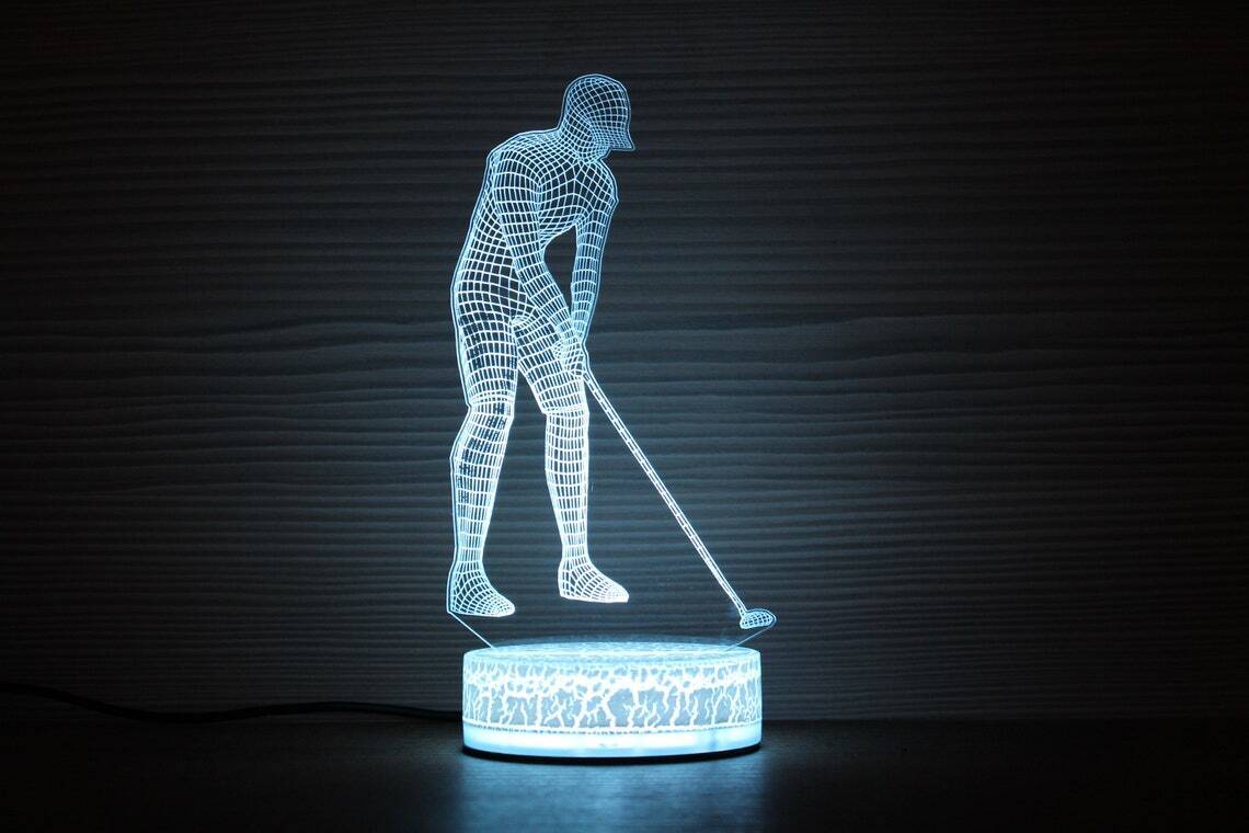 3D Night Light Golf Lamp