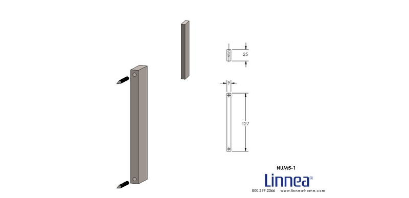 5'' H Stainless Steel Floating Mount House Number