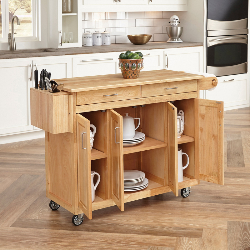 54'' Wide Rolling Kitchen Island