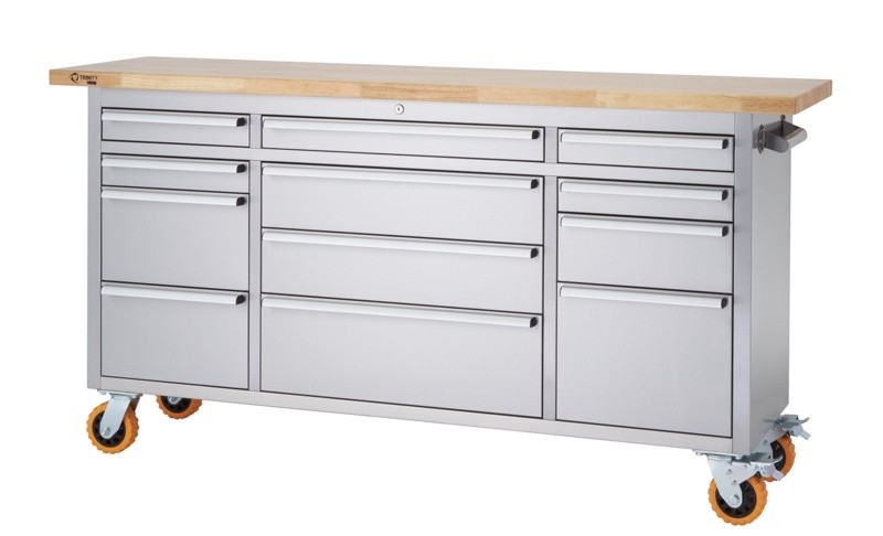 72"W Butcher Block Top Workbench