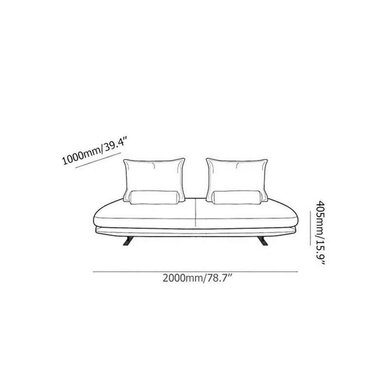 78.7'' Linen Armless Sofa