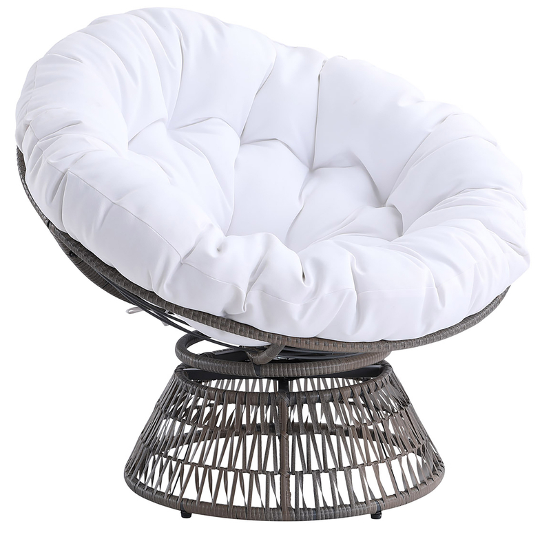 Aarav 40'' Wide Tufted Swivel Papasan Chair