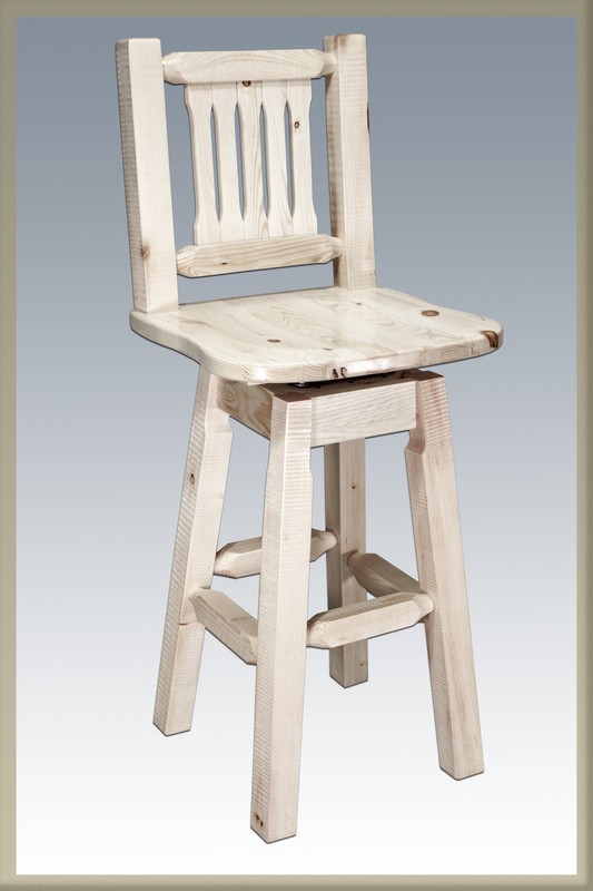 Abella Swivel Solid Wood 30" Bar Stool