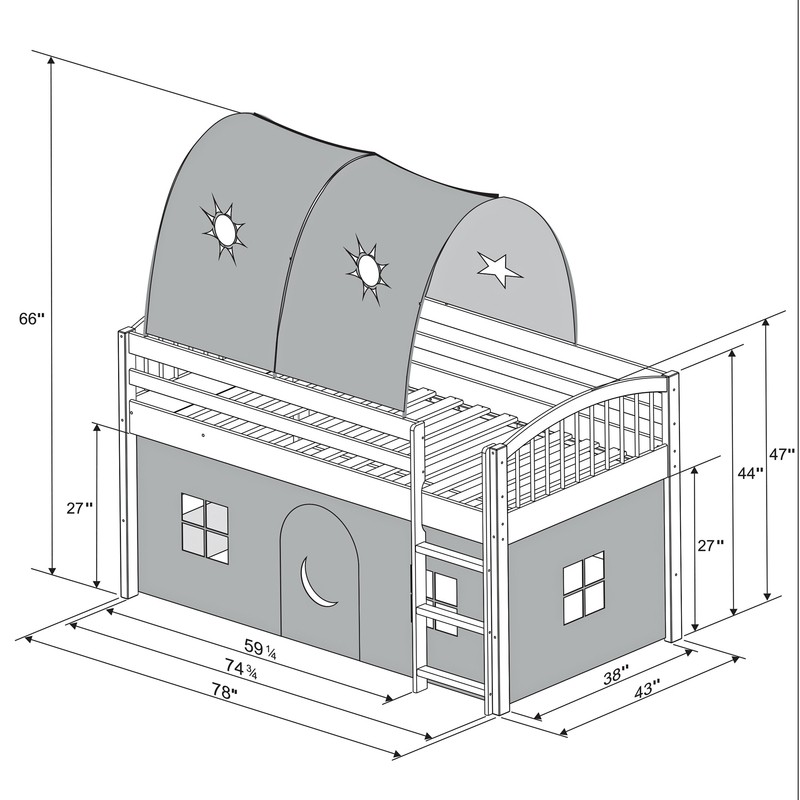 Abigail Twin Loft Bed by Zoomie Kids