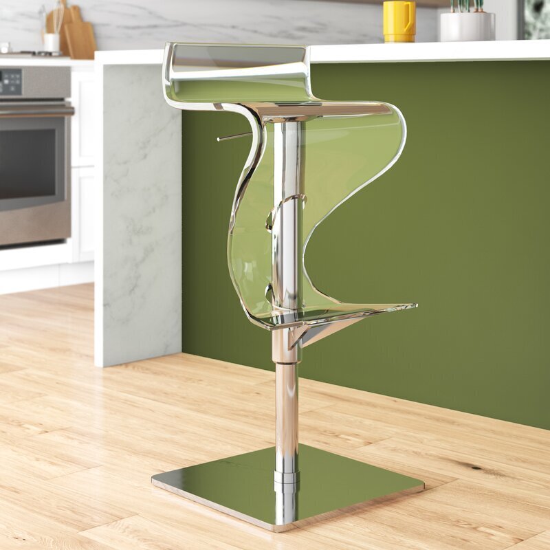 Abstract Lucite Barstool