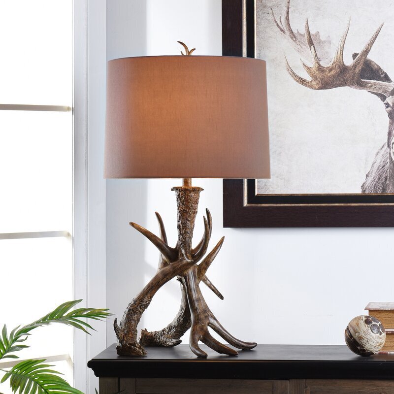 African lamp with antlers