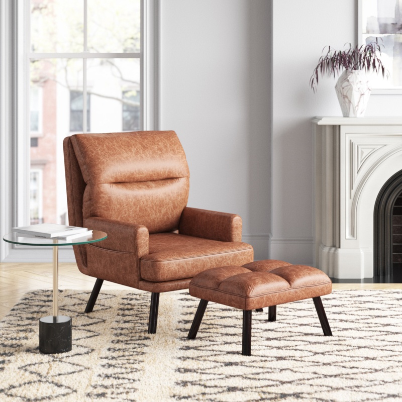 Alida 29.52'' Wide Lounge Chair and Ottoman