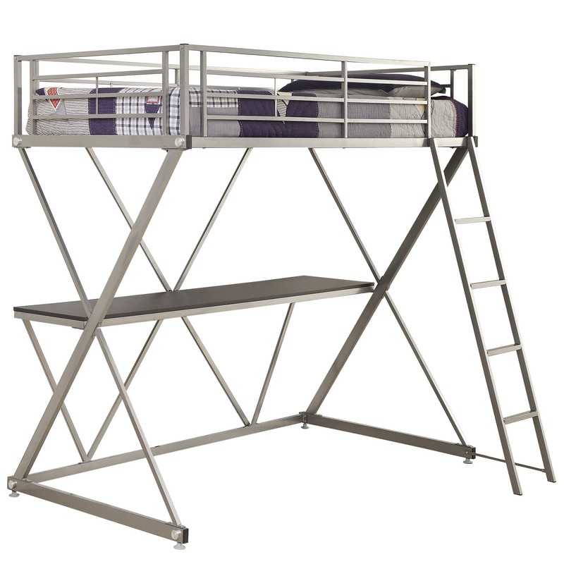 Allenside Metal Loft Bed with Built-in-Desk by Mack & Milo™