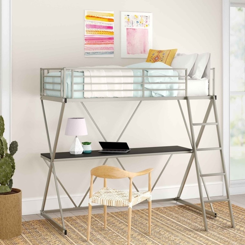Allenside Metal Loft Bed with Built-in-Desk by Mack & Milo™