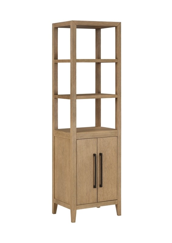 Alsup 16'' W x 72.125'' H x 20'' D Solid Wood Linen Cabinet