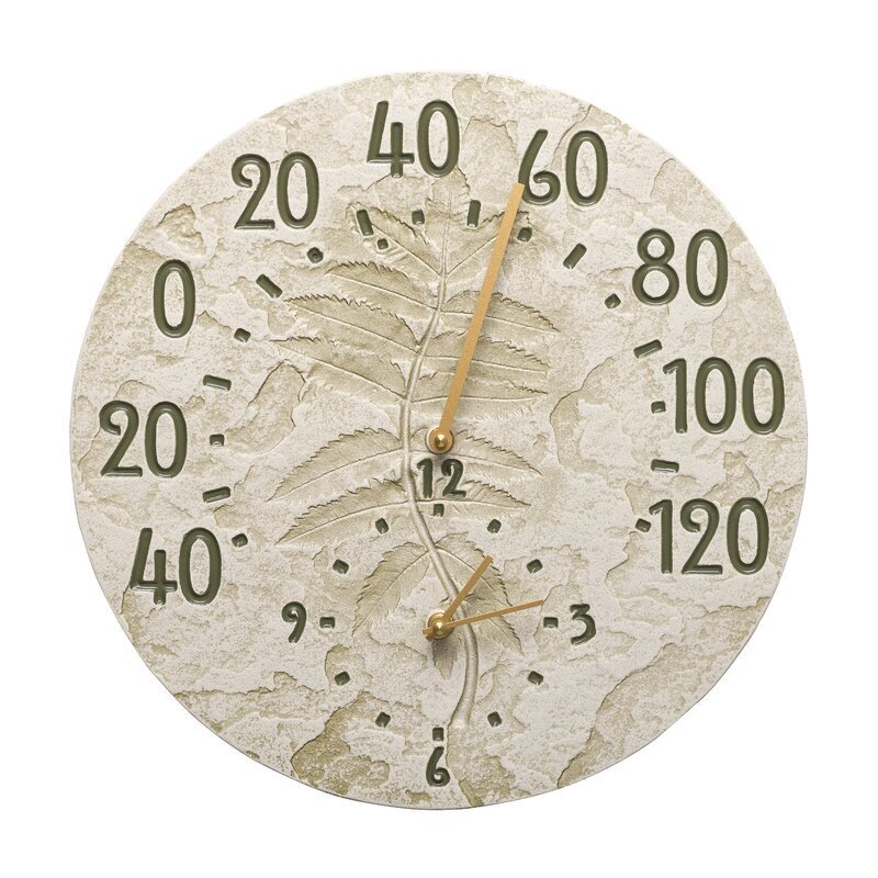 Aluminum classic outdoor clock and thermometer