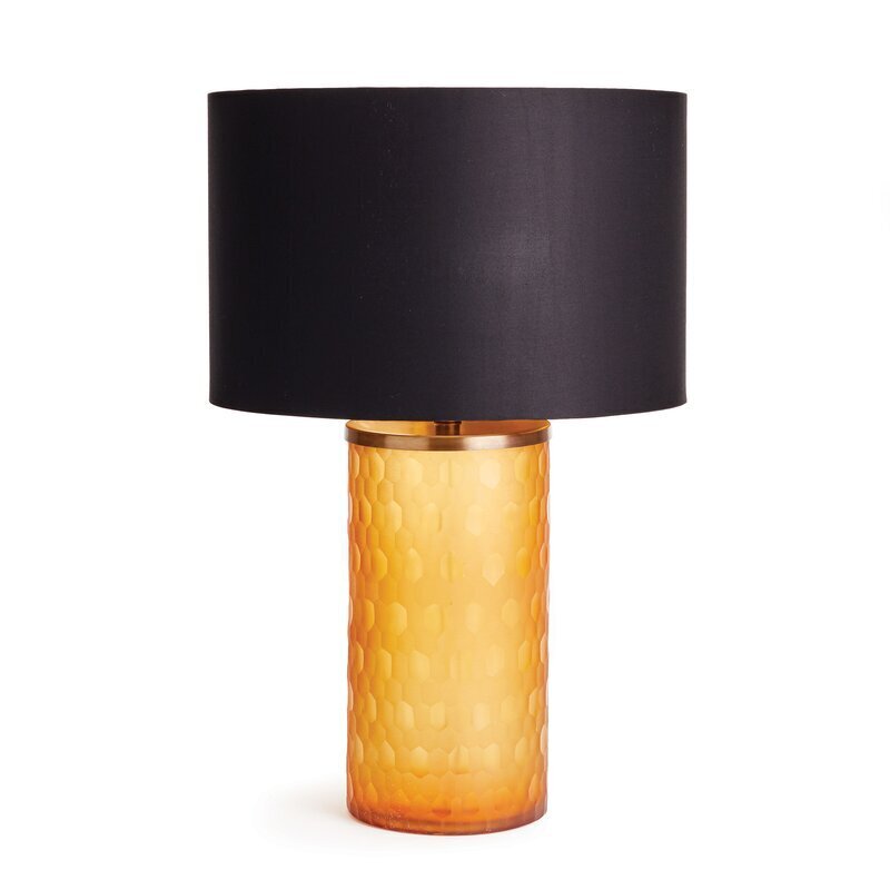 Amber glass table lamp