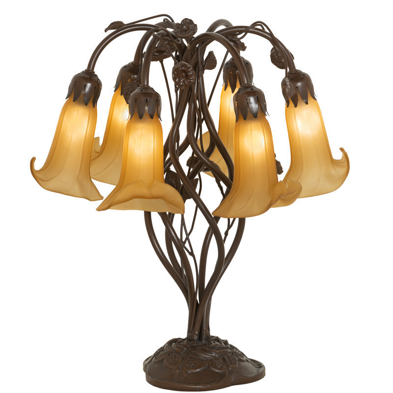 Amber lily table lamp