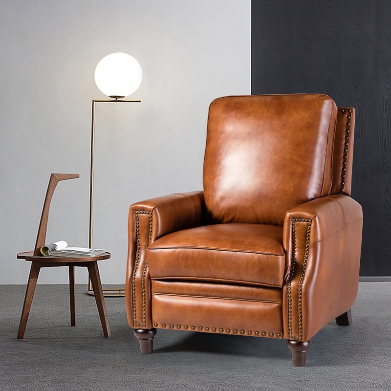 Genuine Leather Cigar Recliner Chair