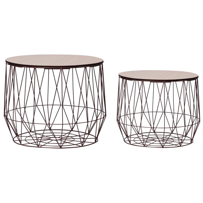 Andelka Frame 2 Piece Nesting Tables with Storage