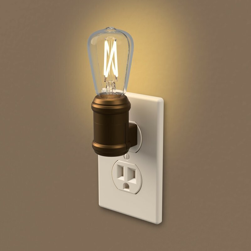 Antique Edison Inspired Plug In Nightlight