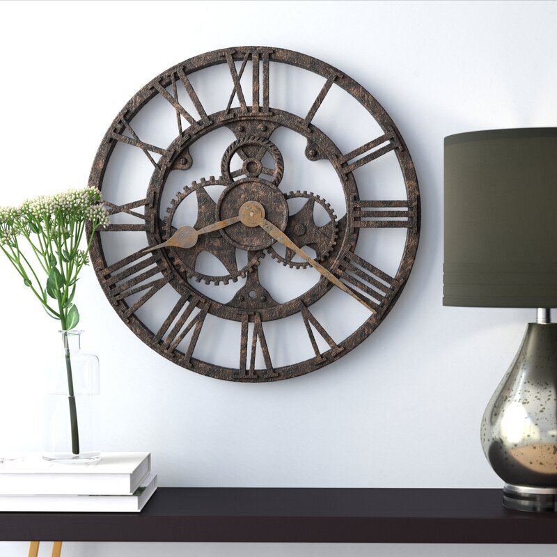 Antique Industrial Rustic Oversized Wall Clock