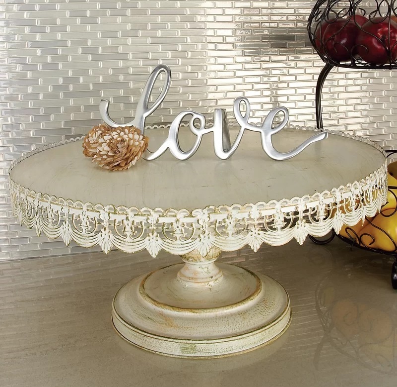 Antique Style White Cake Stand