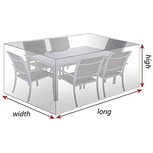 AOTNZ Clear Garden Furniture Cover-Outdoor Transparent PVC Table Cover Waterproof-Heavy Duty Cube Patio Cover for Sofa Chair Cupboard Tarpaulin,Customizable (Color : Clear, Size : 300x250x90cm)