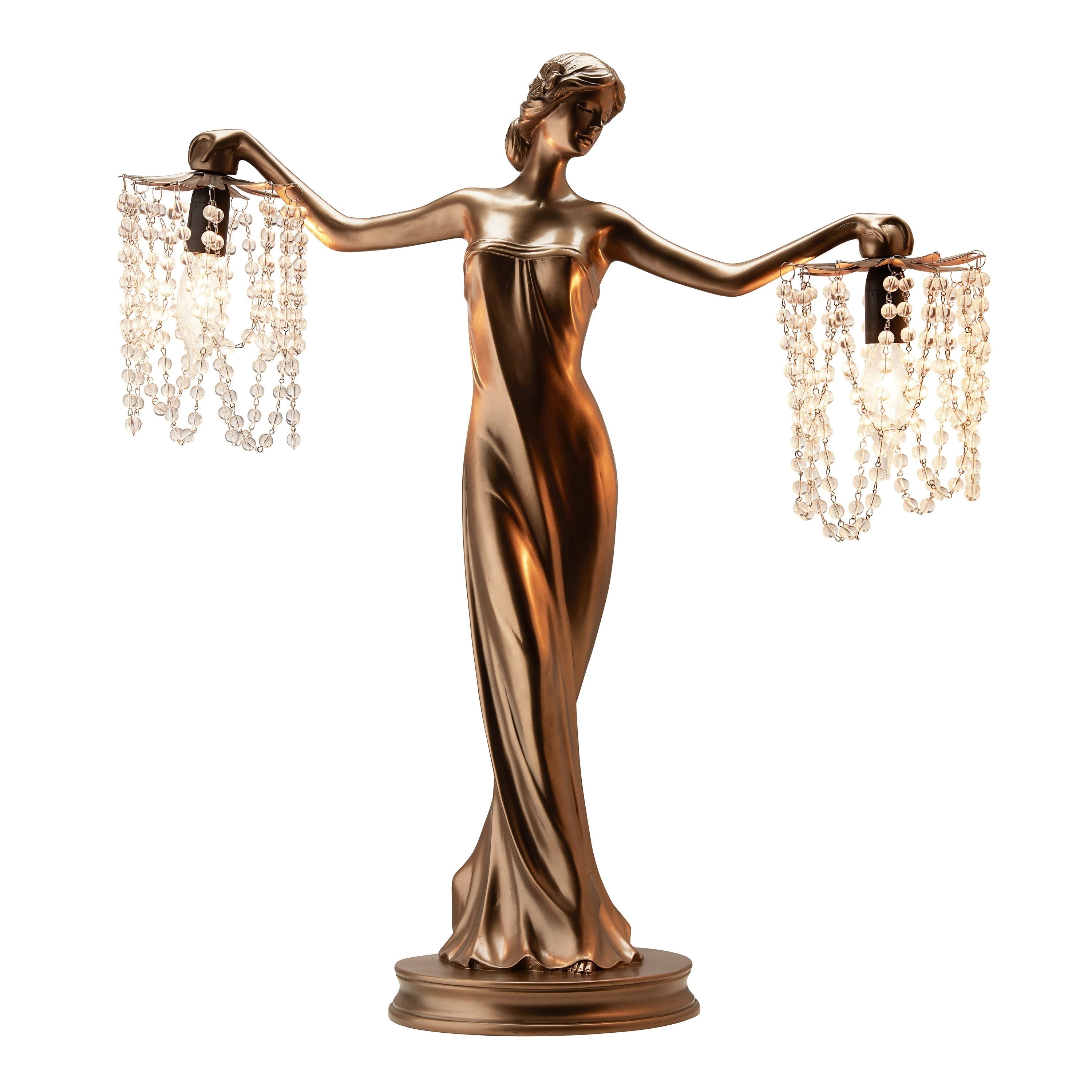 Art nouveau lamp woman as a decorative accent
