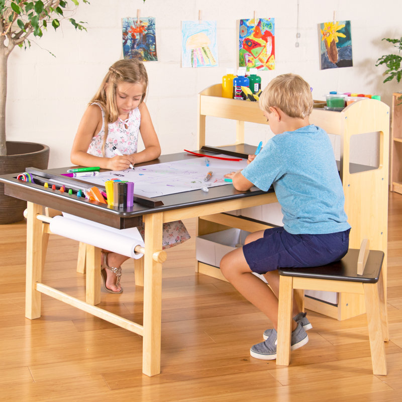 Art Table for Kids With Storage and Paper Roll