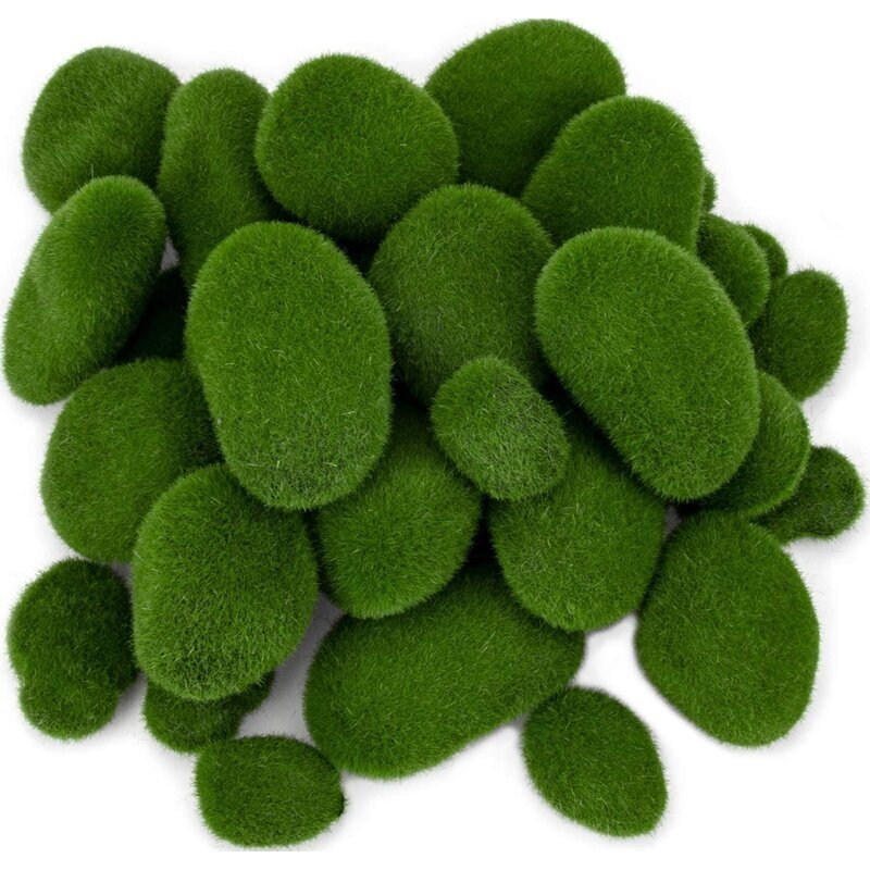 Artificial moss topiary set