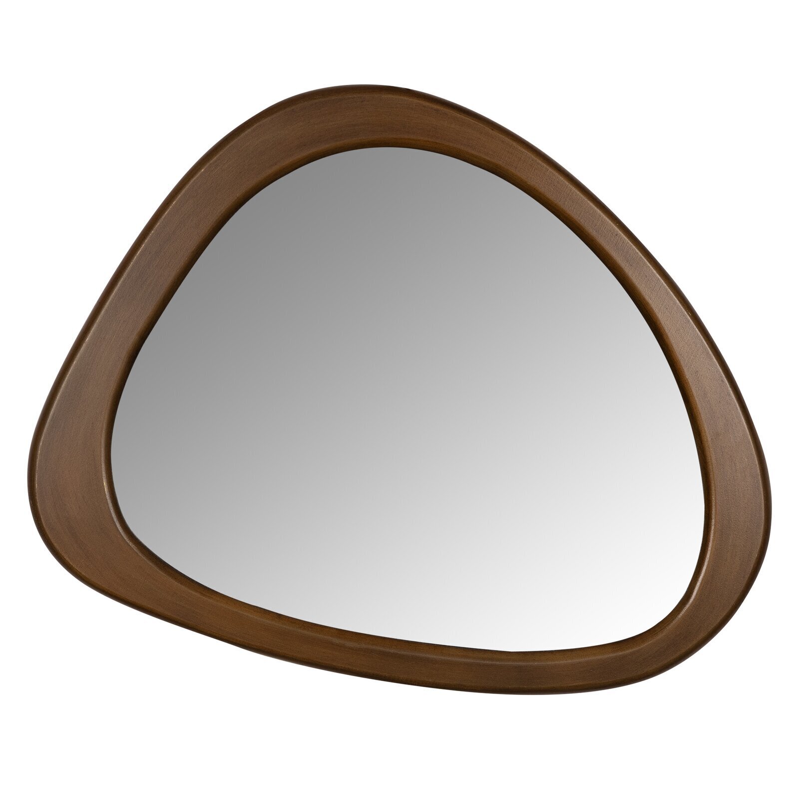 Asymmetrical Wood Wall Mirror