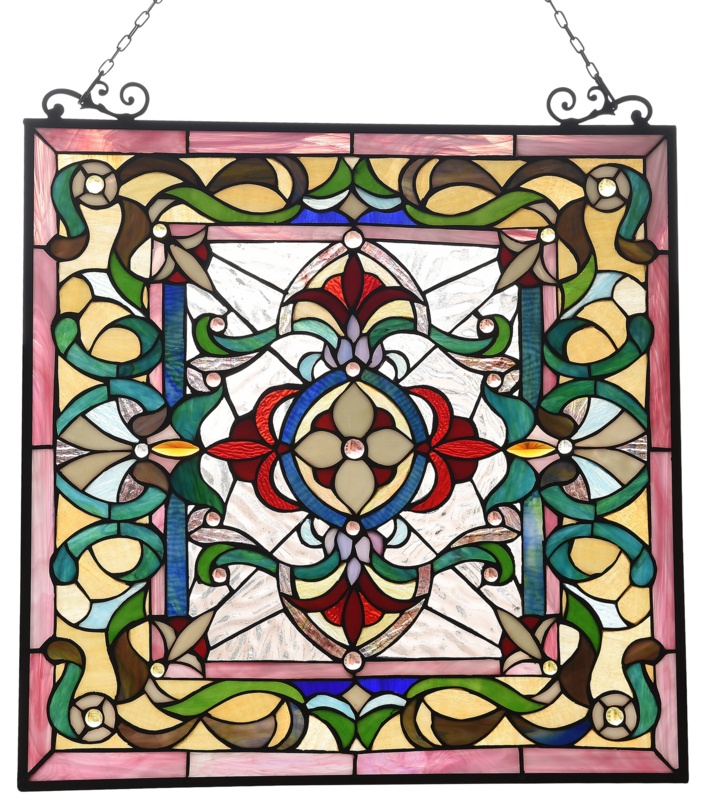 Victorian Design Stained Glass Window Panel