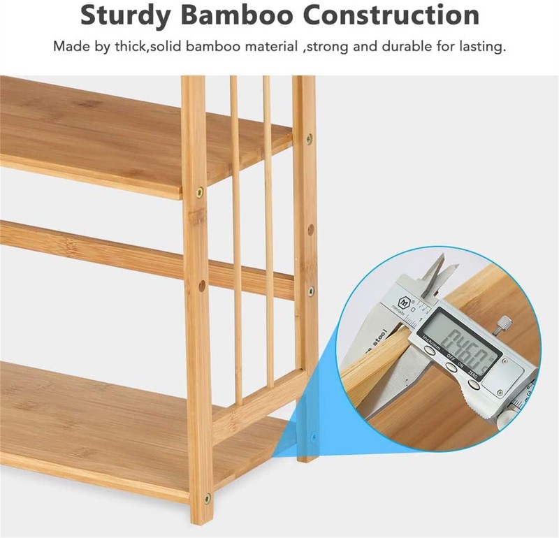 Azeem 16'' Wood Baker's Rack with Microwave Compatibility